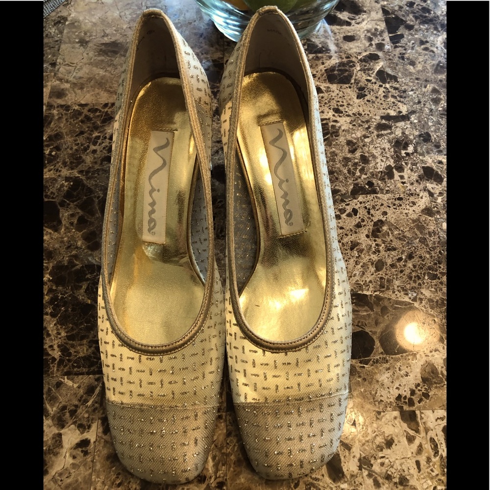 Nina brand gold heels